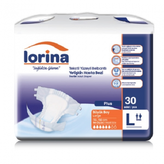 Lorina Absorbent Waistband Diapers Large 30 Pack RRP £13.99 CLEARANCE XL £11.99